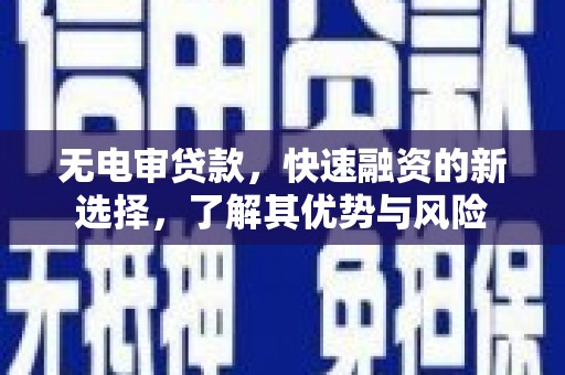 贵溪无电审贷款，快速融资的新选择，了解其优势与风险