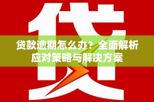 贵溪贷款逾期怎么办？全面解析应对策略与解决方案