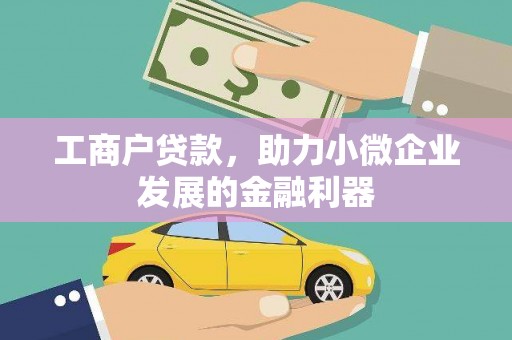 贵溪工商户贷款，助力小微企业发展的金融利器