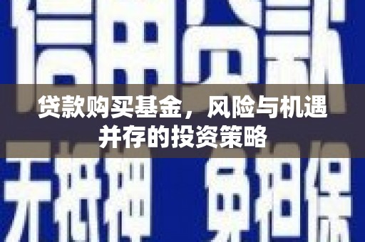 贵溪贷款购买基金，风险与机遇并存的投资策略