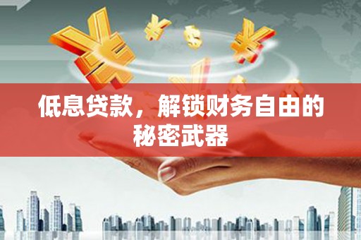 贵溪低息贷款，解锁财务自由的秘密武器