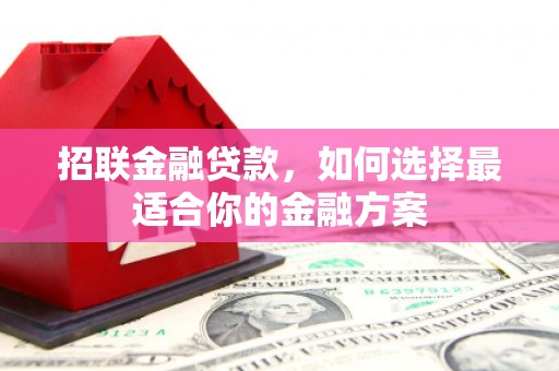 贵溪招联金融贷款，如何选择最适合你的金融方案