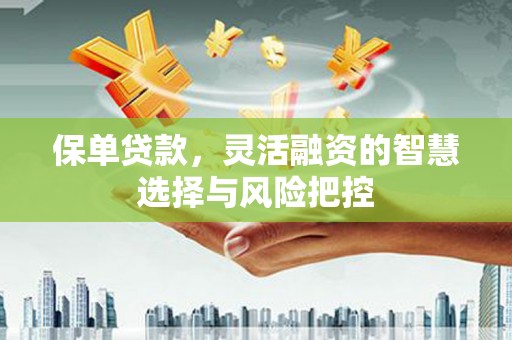 贵溪保单贷款，灵活融资的智慧选择与风险把控