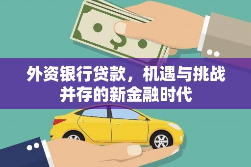 贵溪外资银行贷款，机遇与挑战并存的新金融时代