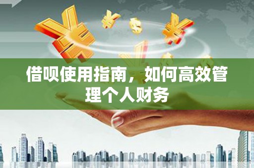 贵溪借呗使用指南，如何高效管理个人财务