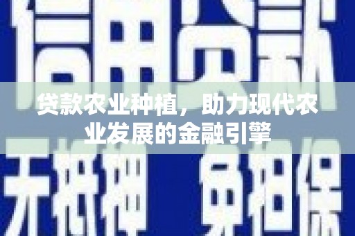 贵溪贷款农业种植，助力现代农业发展的金融引擎