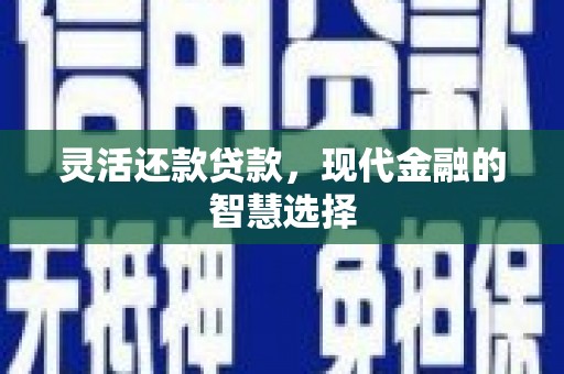 贵溪灵活还款贷款，现代金融的智慧选择