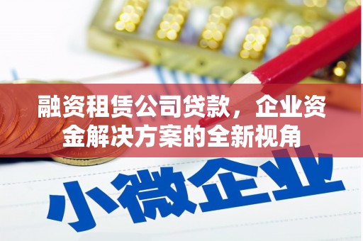 贵溪融资租赁公司贷款，企业资金解决方案的全新视角