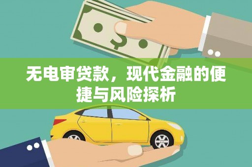 贵溪无电审贷款，现代金融的便捷与风险探析