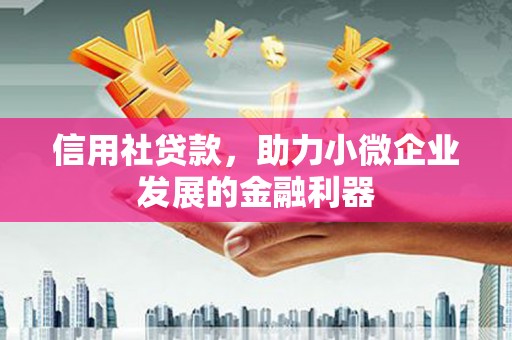 贵溪信用社贷款，助力小微企业发展的金融利器