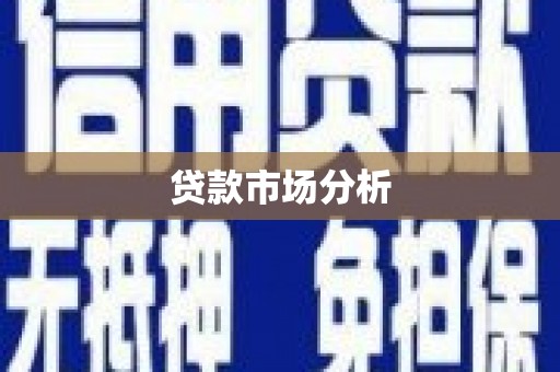 贵溪贷款市场分析