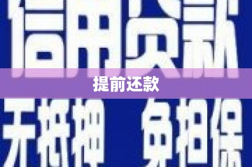 贵溪提前还款
