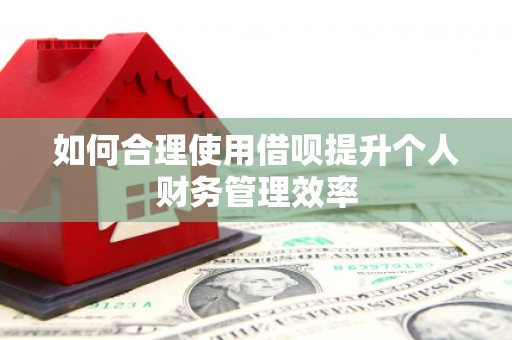 贵溪如何合理使用借呗提升个人财务管理效率