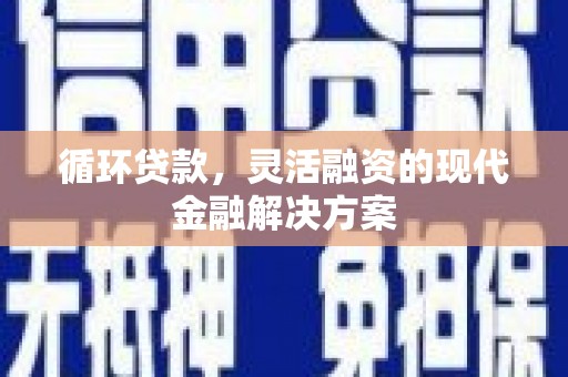 贵溪循环贷款，灵活融资的现代金融解决方案