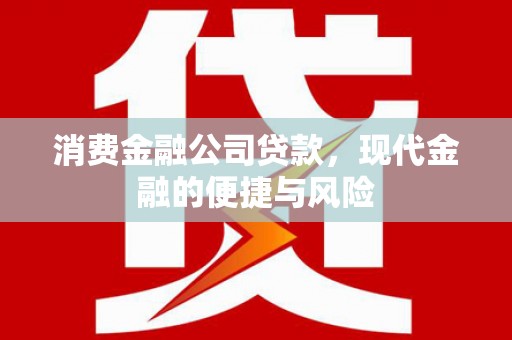 贵溪消费金融公司贷款，现代金融的便捷与风险