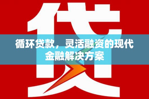 贵溪循环贷款，灵活融资的现代金融解决方案