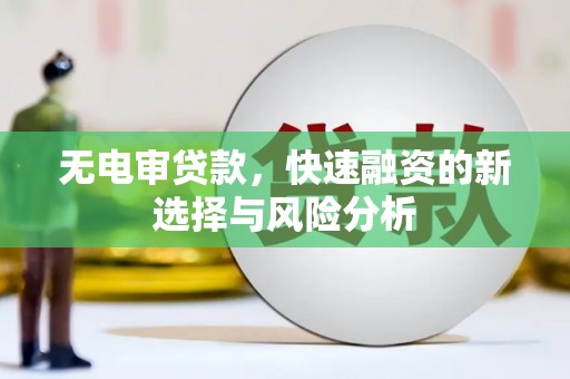 贵溪无电审贷款，快速融资的新选择与风险分析