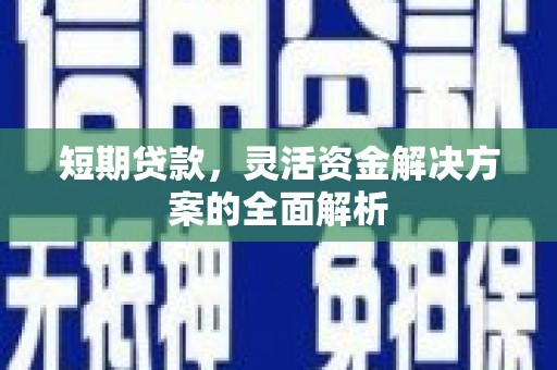 贵溪短期贷款，灵活资金解决方案的全面解析