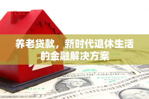 贵溪养老贷款，新时代退休生活的金融解决方案
