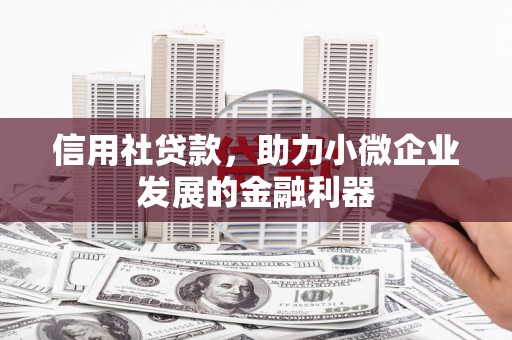 贵溪信用社贷款，助力小微企业发展的金融利器
