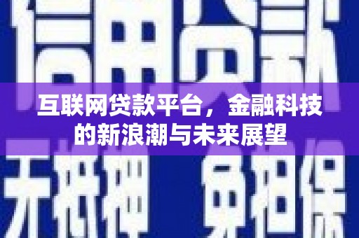 贵溪互联网贷款平台，金融科技的新浪潮与未来展望