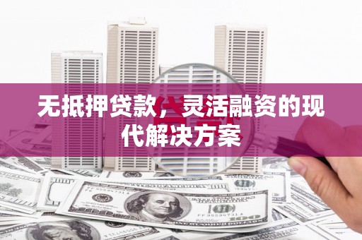 贵溪无抵押贷款，灵活融资的现代解决方案