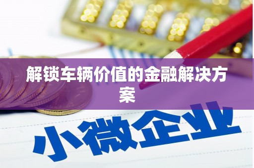 贵溪解锁车辆价值的金融解决方案