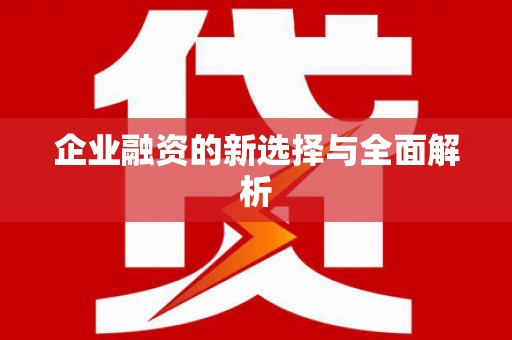 贵溪企业融资的新选择与全面解析