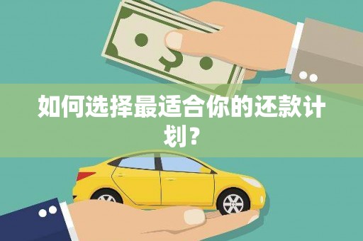 贵溪如何选择最适合你的还款计划？